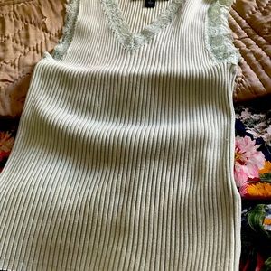 Lace, pale, turquoise top